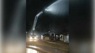 Fire crews tackle blaze at abandoned Kirkintilloch building