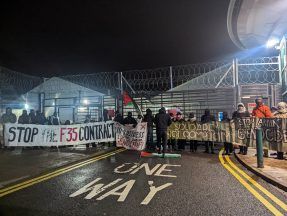 Pro-Palestinian demonstrators blockade aerospace defence factory
