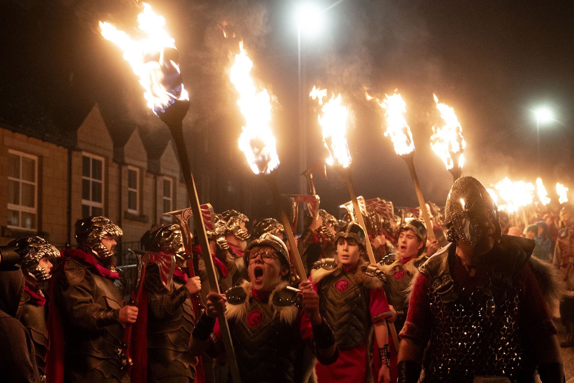 Youngsters take part in the procession