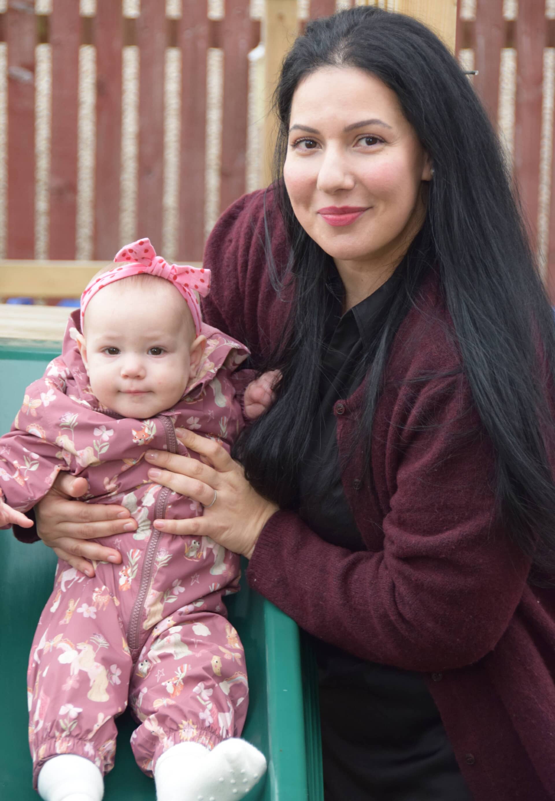 Dr Leila El Alti with baby Aurora.
