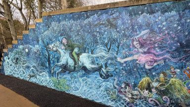 Railway tunnel near Burns’ birthplace transformed by new Tam o’Shanter mural