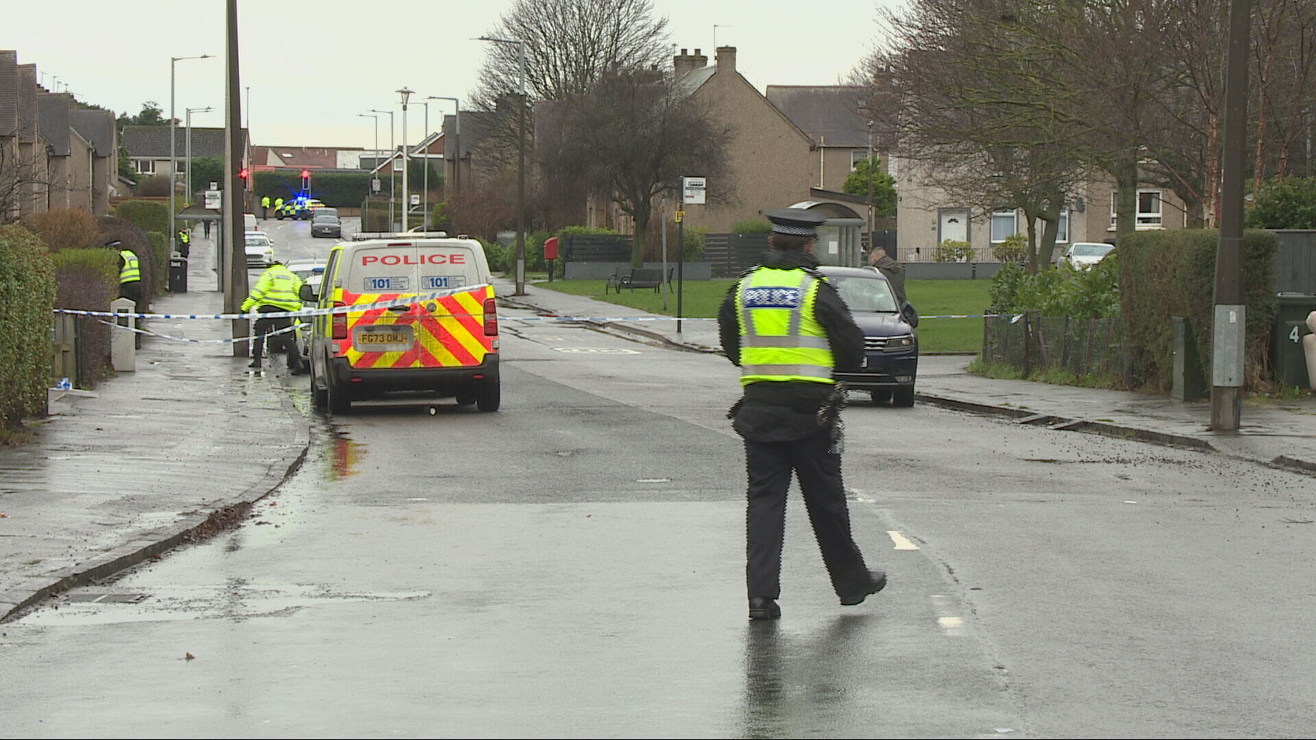 Police were spotted at the scene.