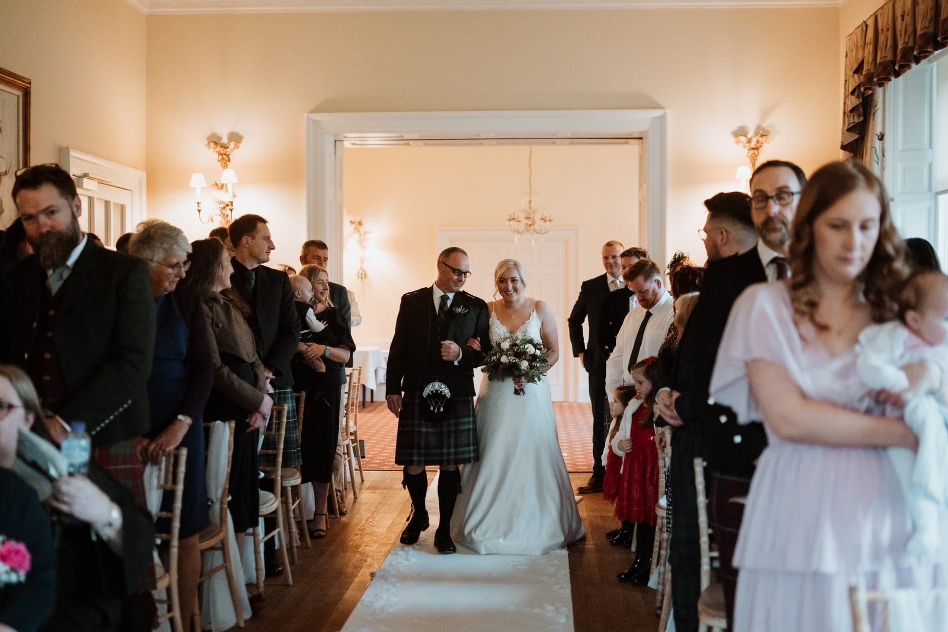 John with his daughter on her wedding day