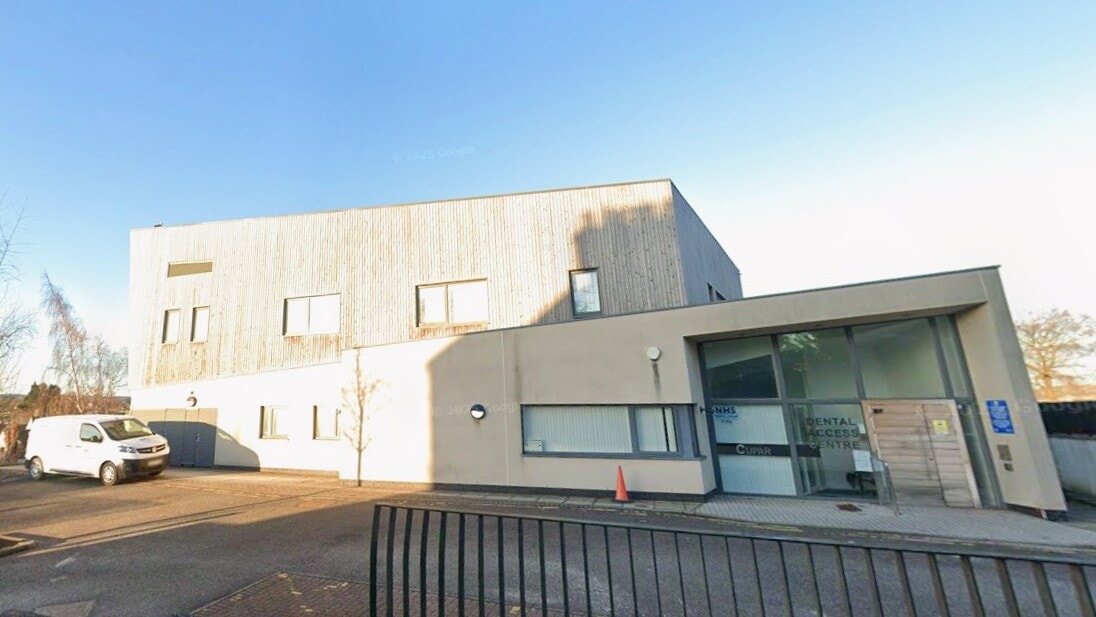 Man taken to hospital after car crashes into Fife dental clinic