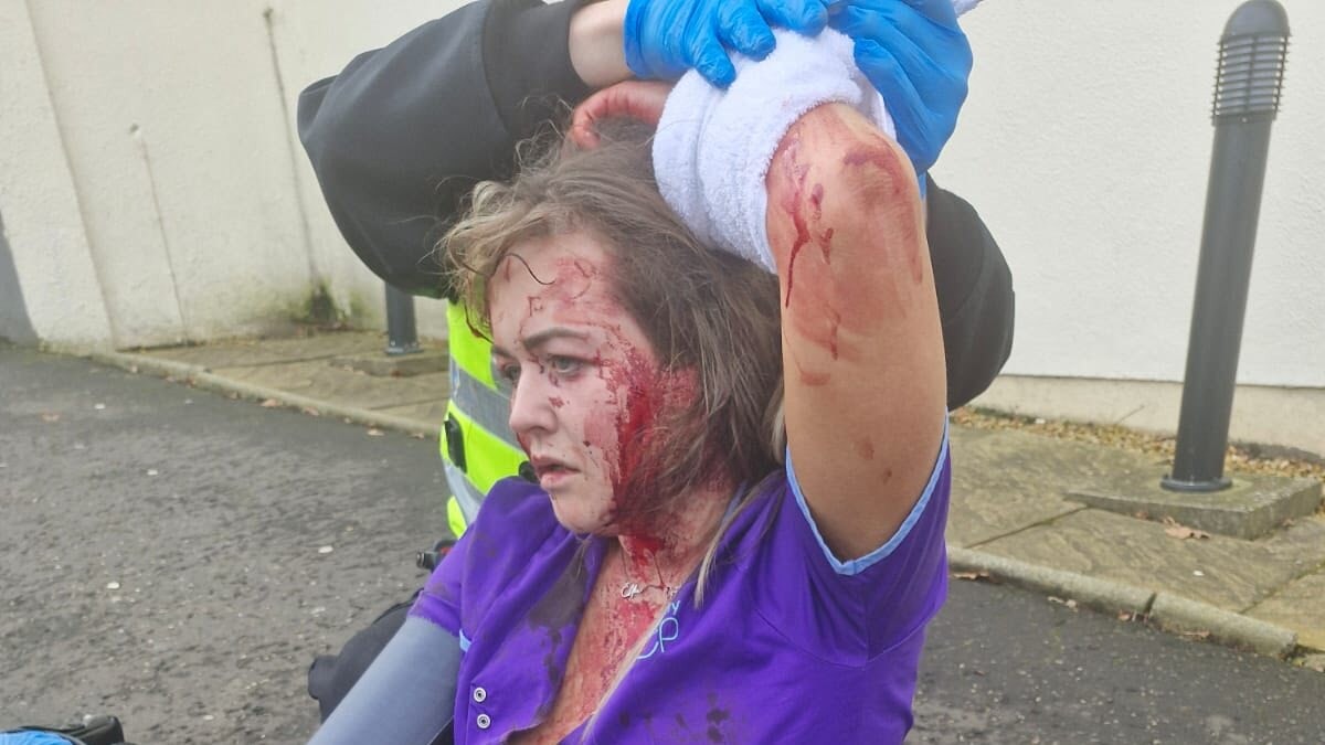 Sarah White was struck on the head with a dancing trophy and stabbed.