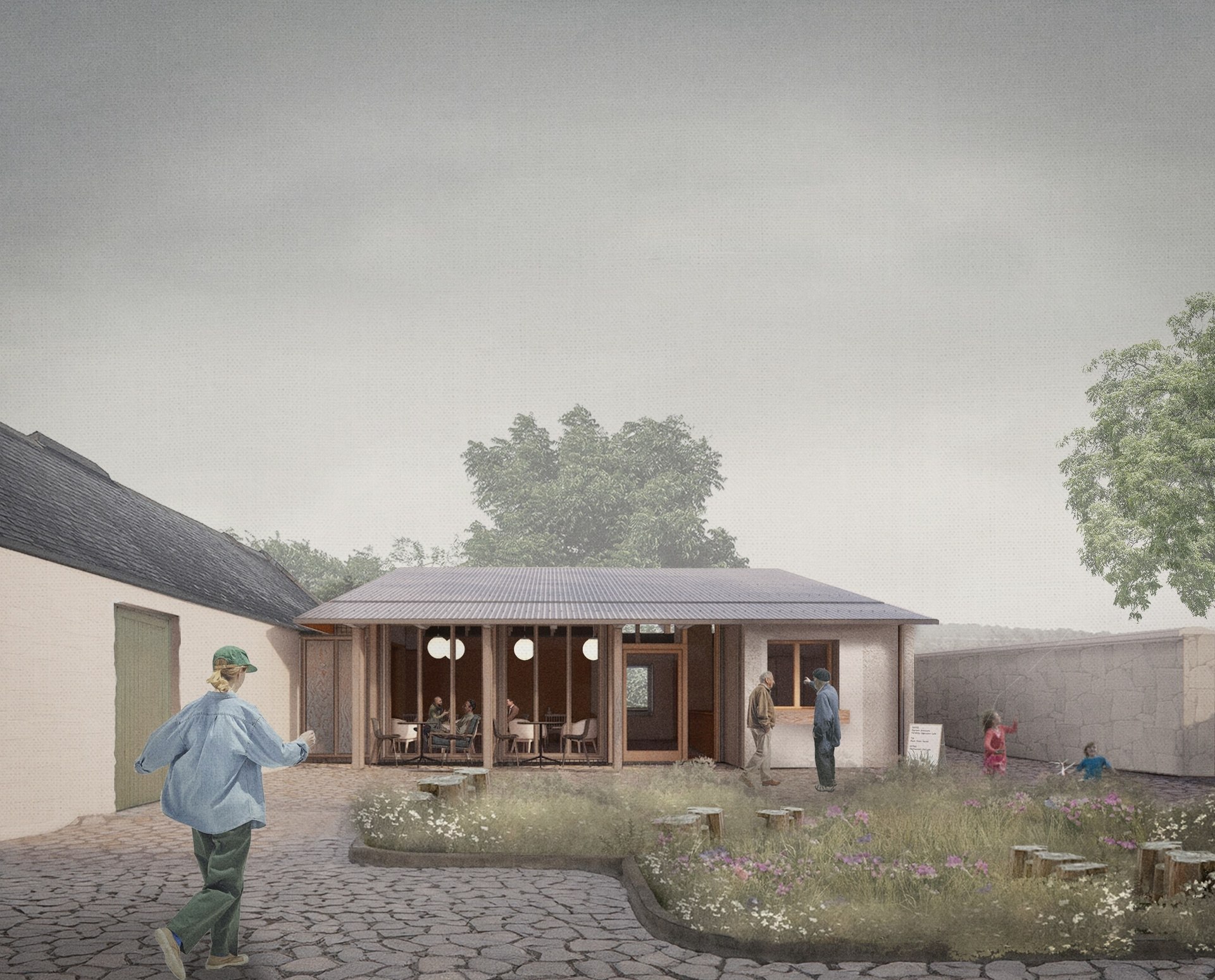 A new cafe is being planned behind the farmhouse