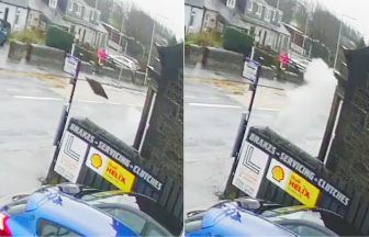 Manhole cover ‘explodes’ in Dunfermline forcing road to close and public urged to stay away