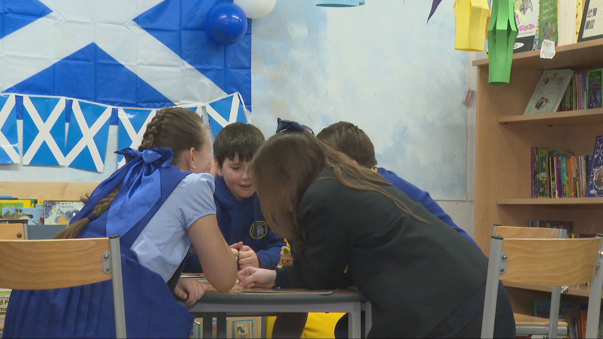 Primary school pupils in Glasgow have been marking the anniversary with an audiobook for their Ukrainian friends