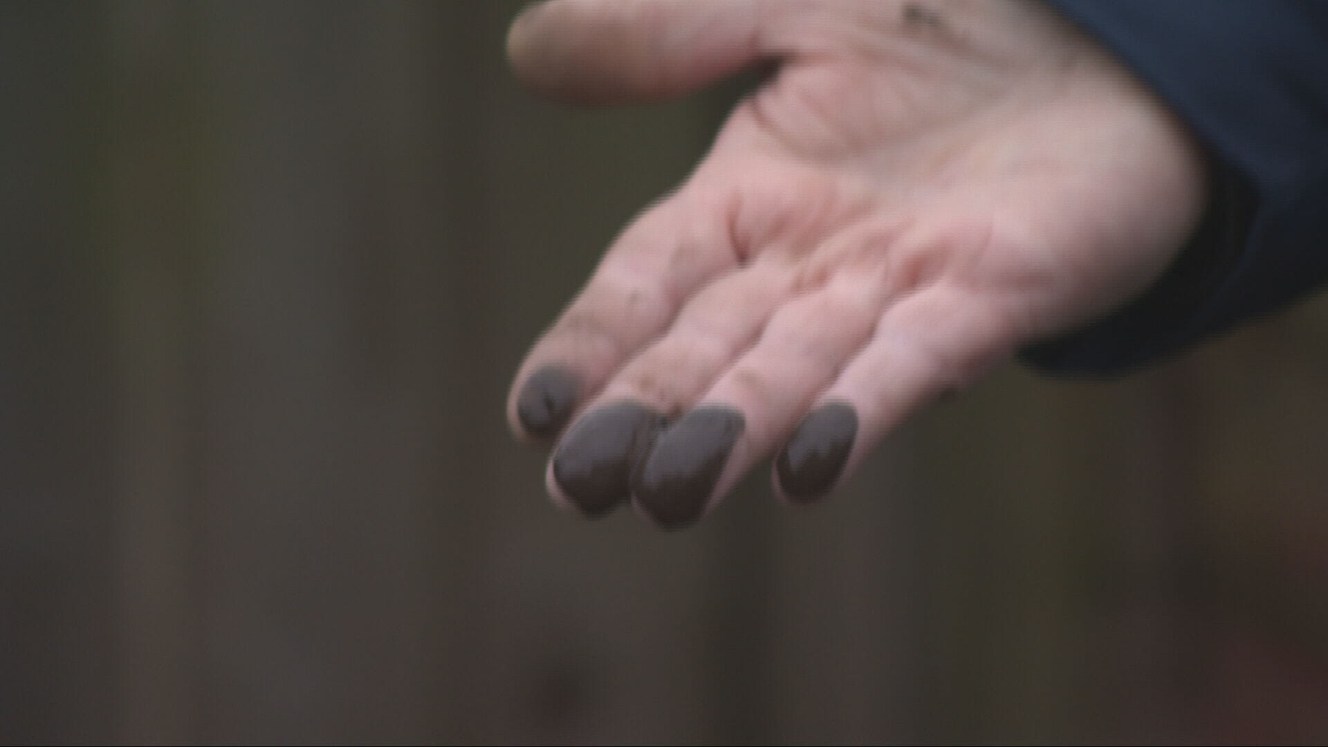 Residue left on a garden table