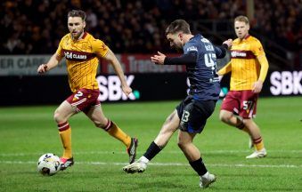 Stephen Welsh’s late equaliser for Motherwell dents Rangers’ title charge