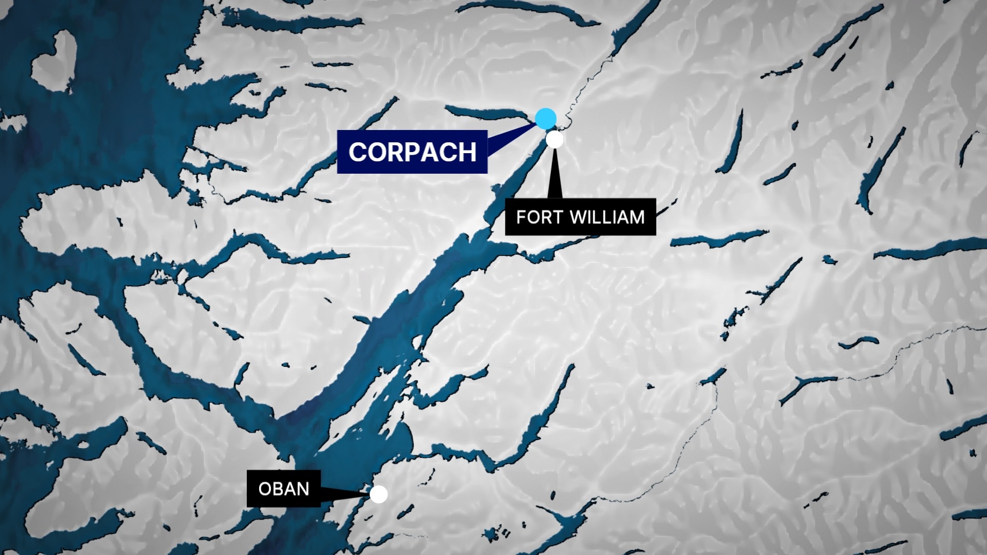 Corpach is on the A830 north of Fort William.