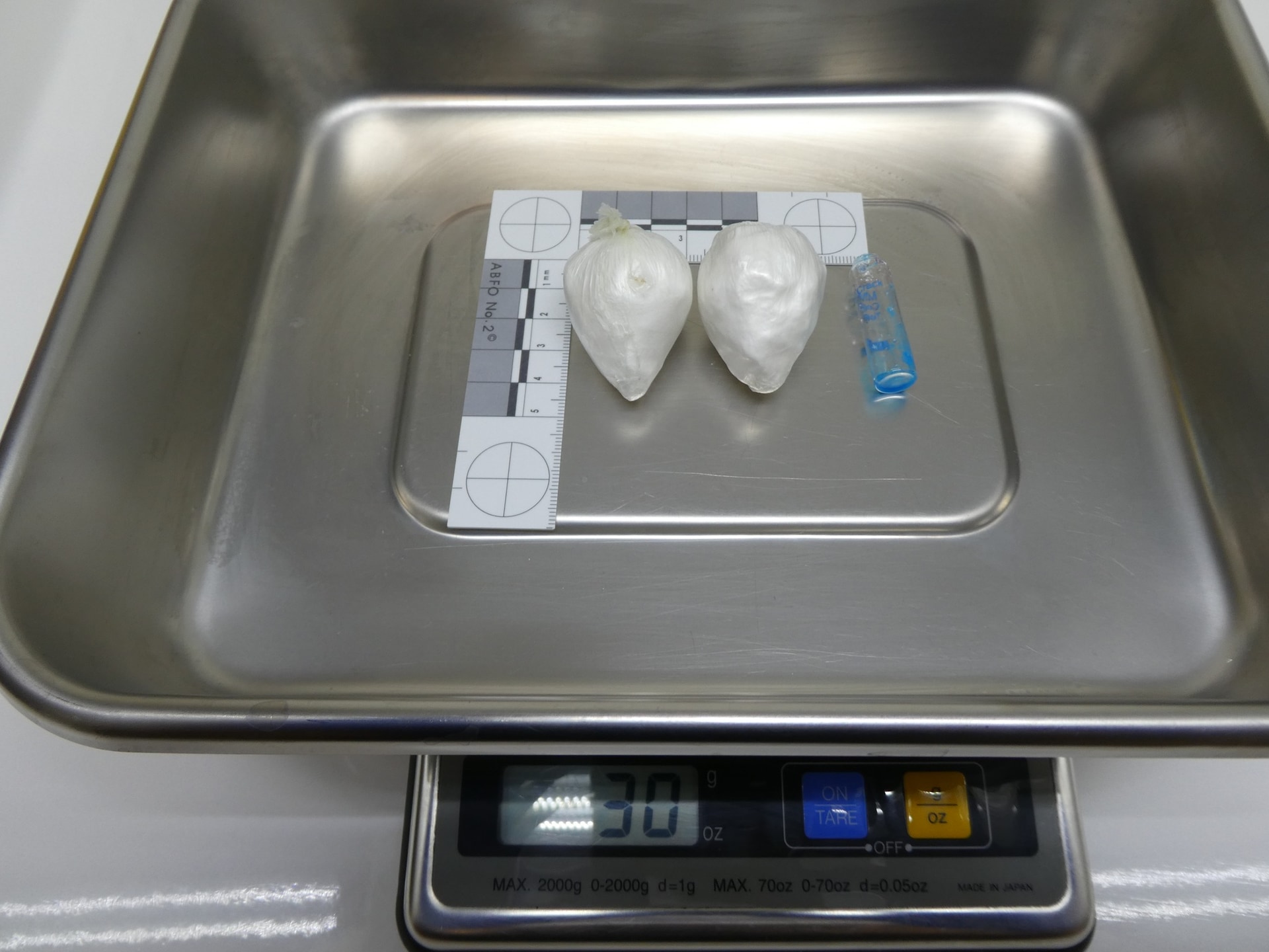 Five bags of cocaine were smuggled into the island.