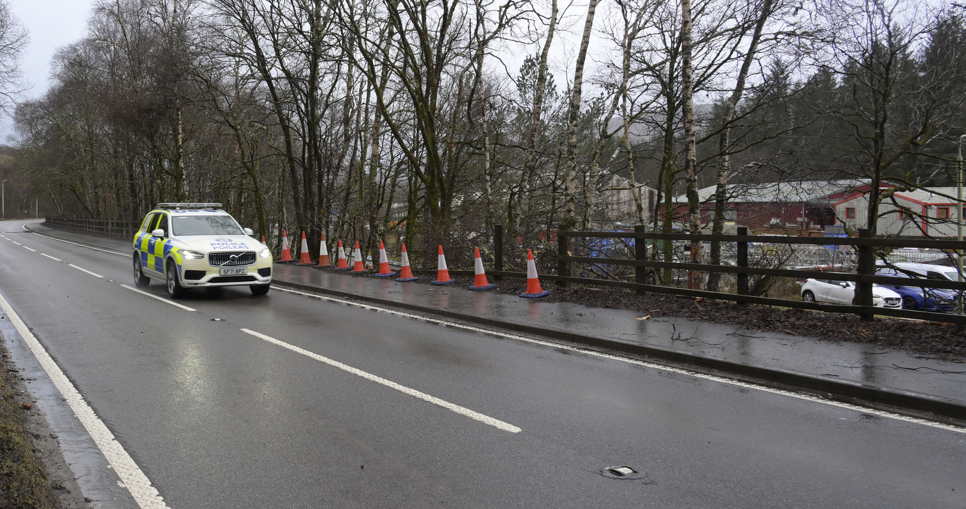 The A830 was closed for several hours after the crash at Corpach.