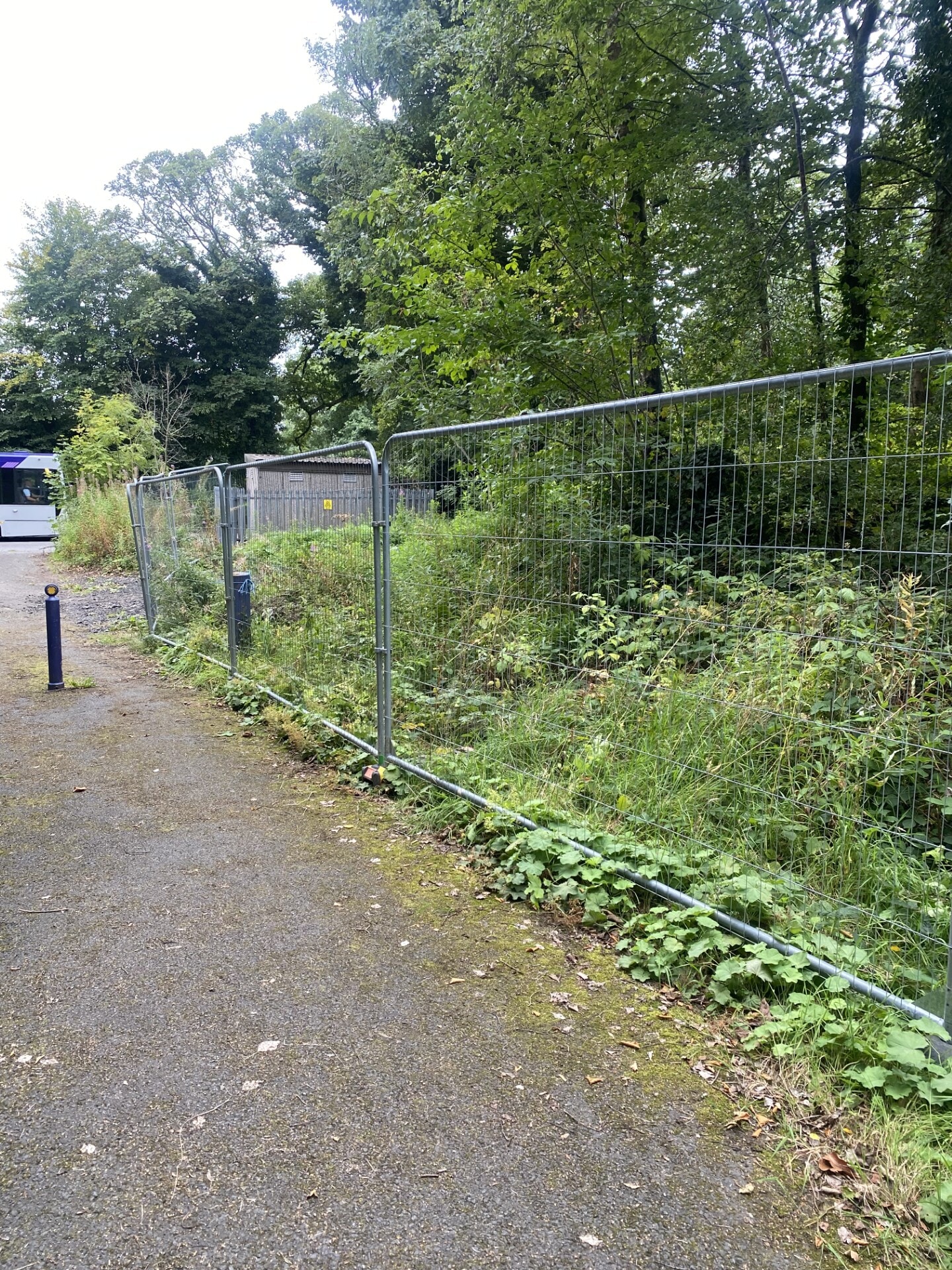 The bottom section of the land has been fenced off