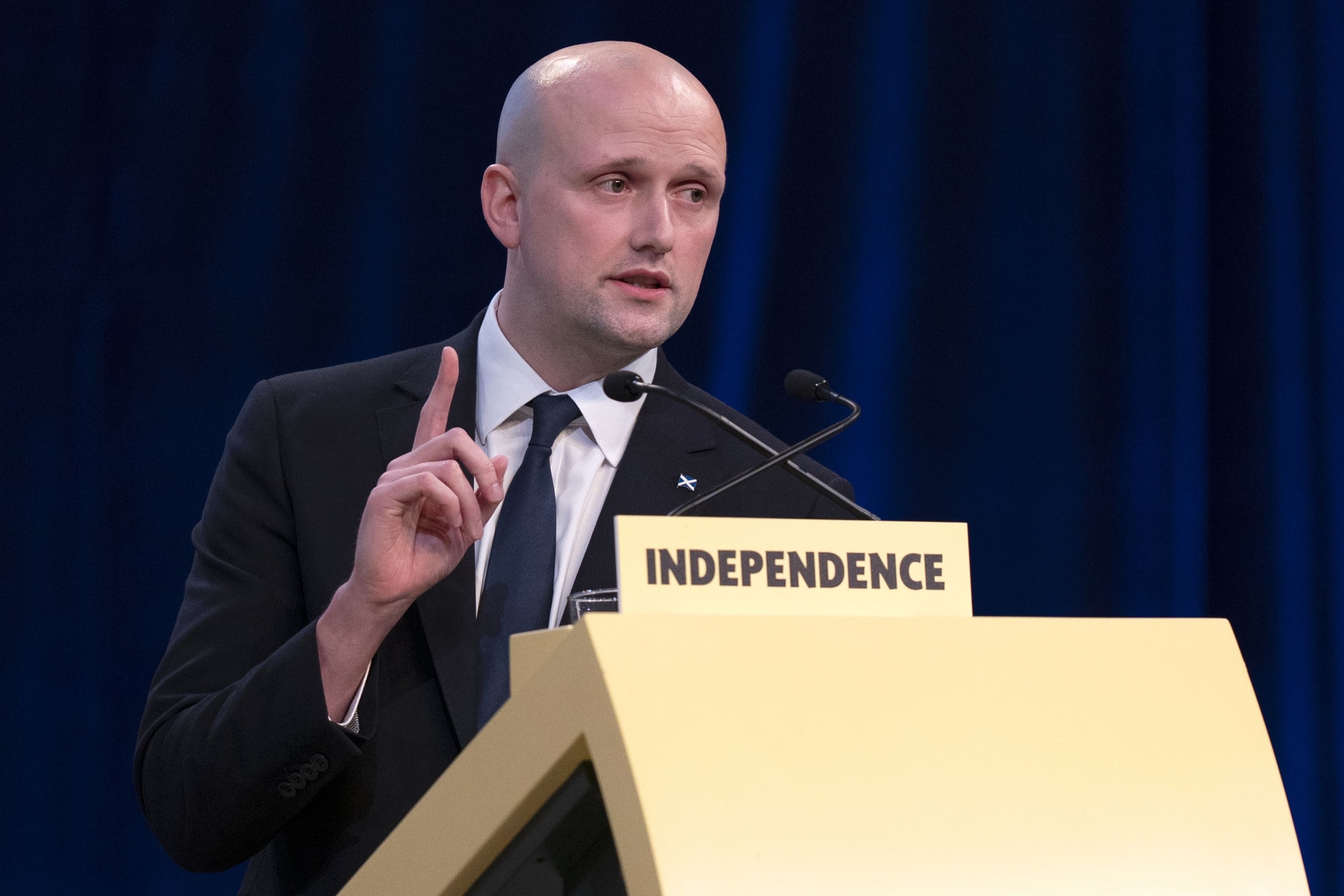 The SNP Westminster leader accused Mr Sarwar of trying to ‘pass the buck’ (Jane Barlow/PA)