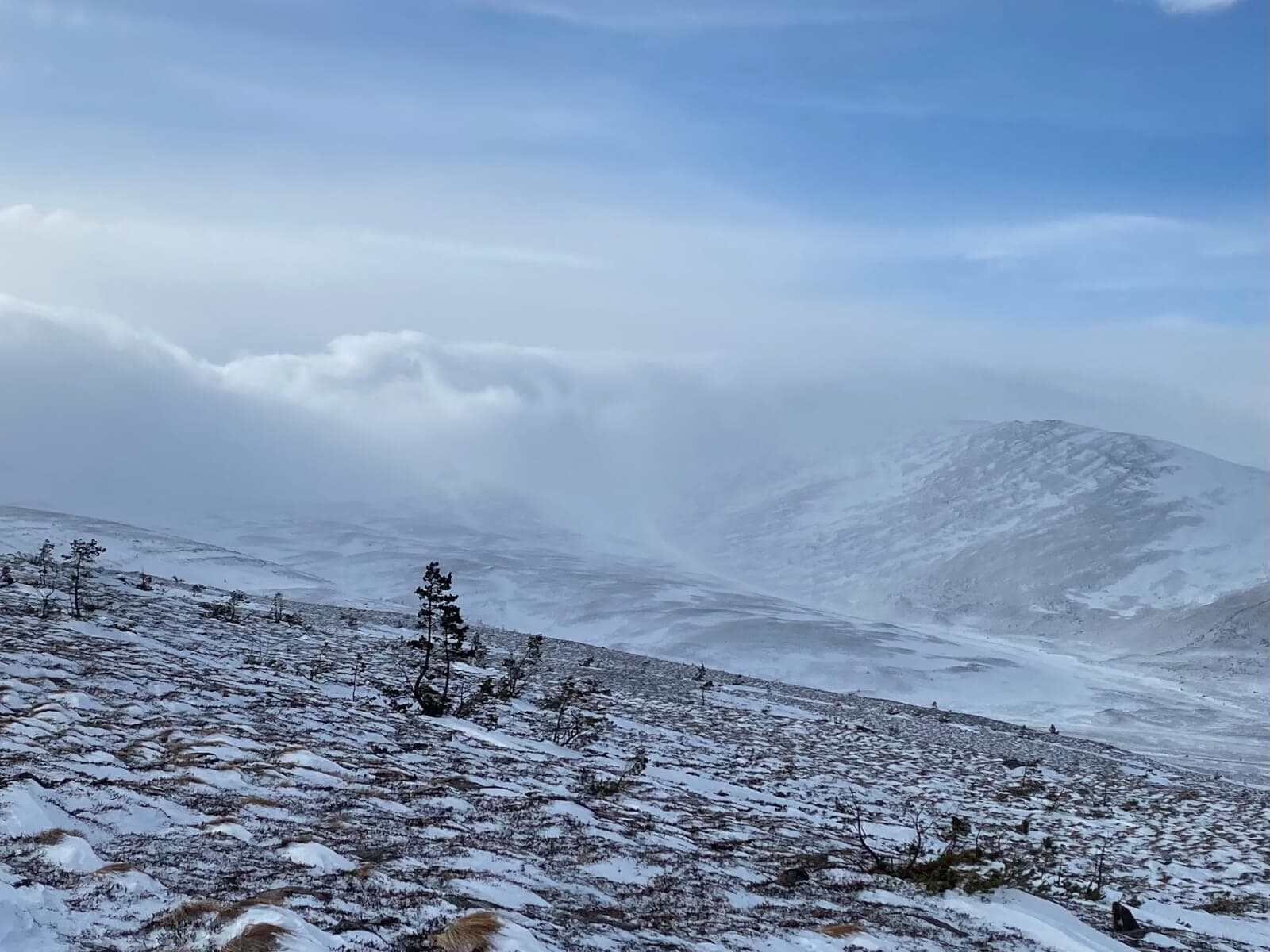 Looking towards Lurchers gully in the northern Cairngorms on February 19.