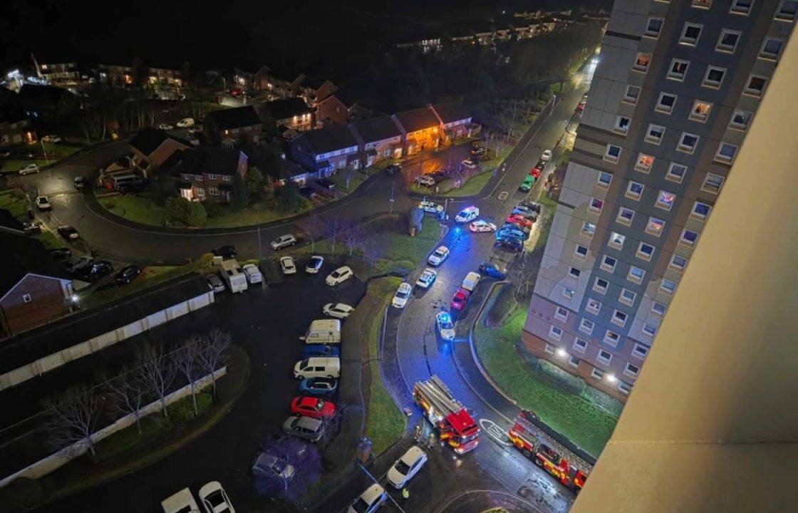 More than 40 firefighters tackle blaze at Motherwell tower block