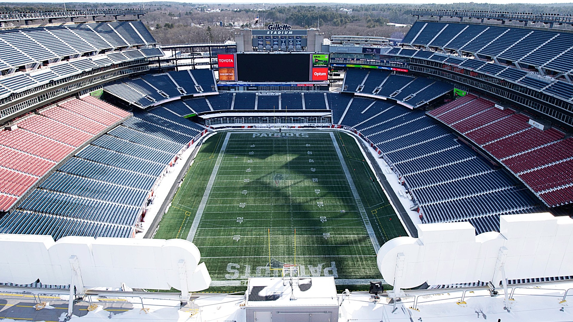 The Gillette Stadium, in Foxborough, MA.