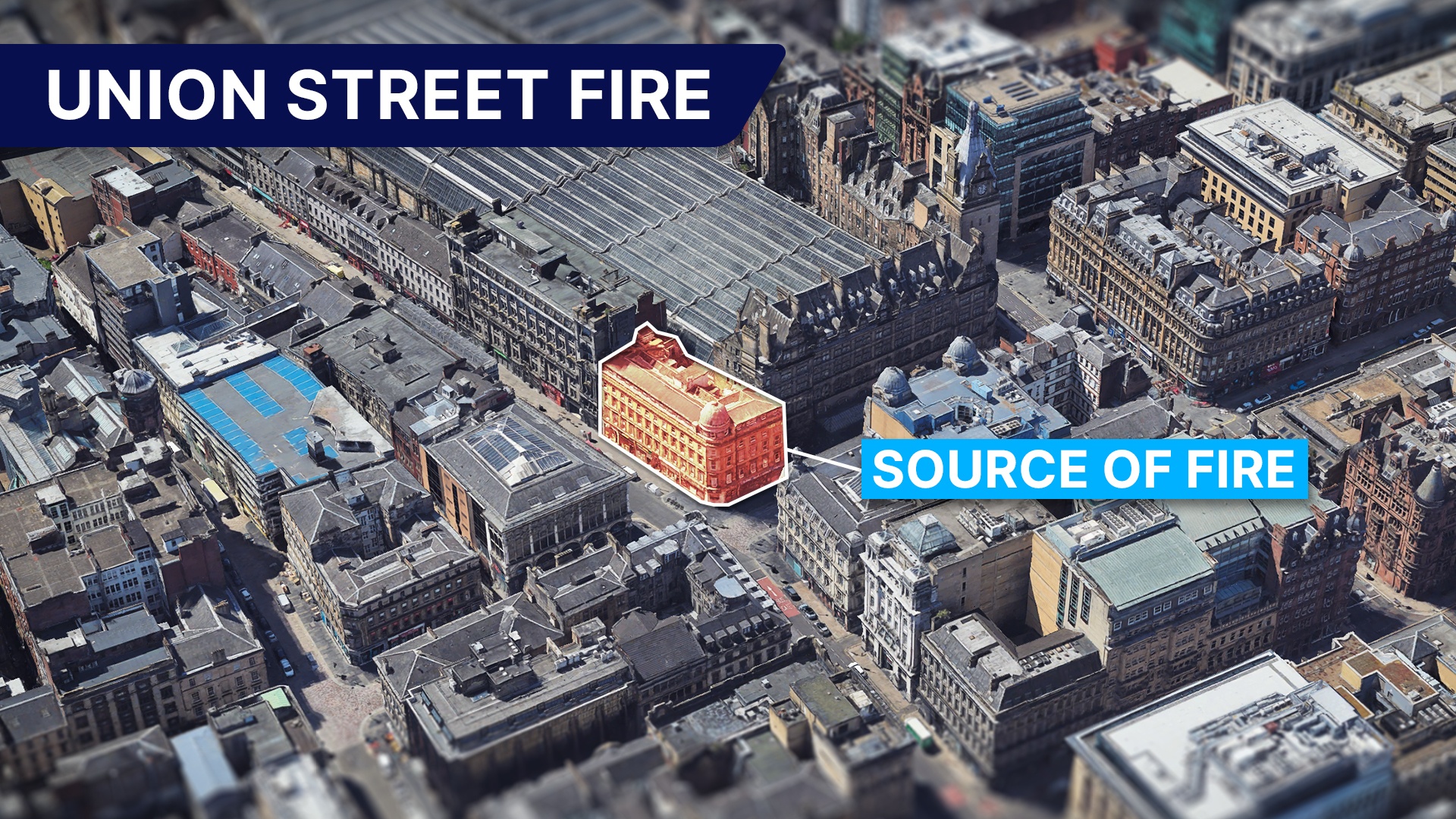 The fire began on Union Street.