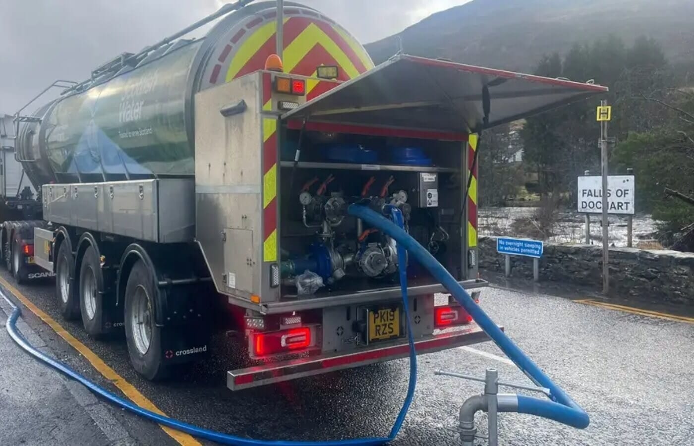 Scottish Water carried out a clean up operation at the site