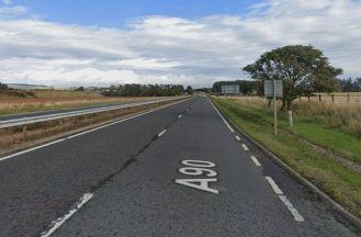 A90 blocked in both directions by ‘fallen power cables’