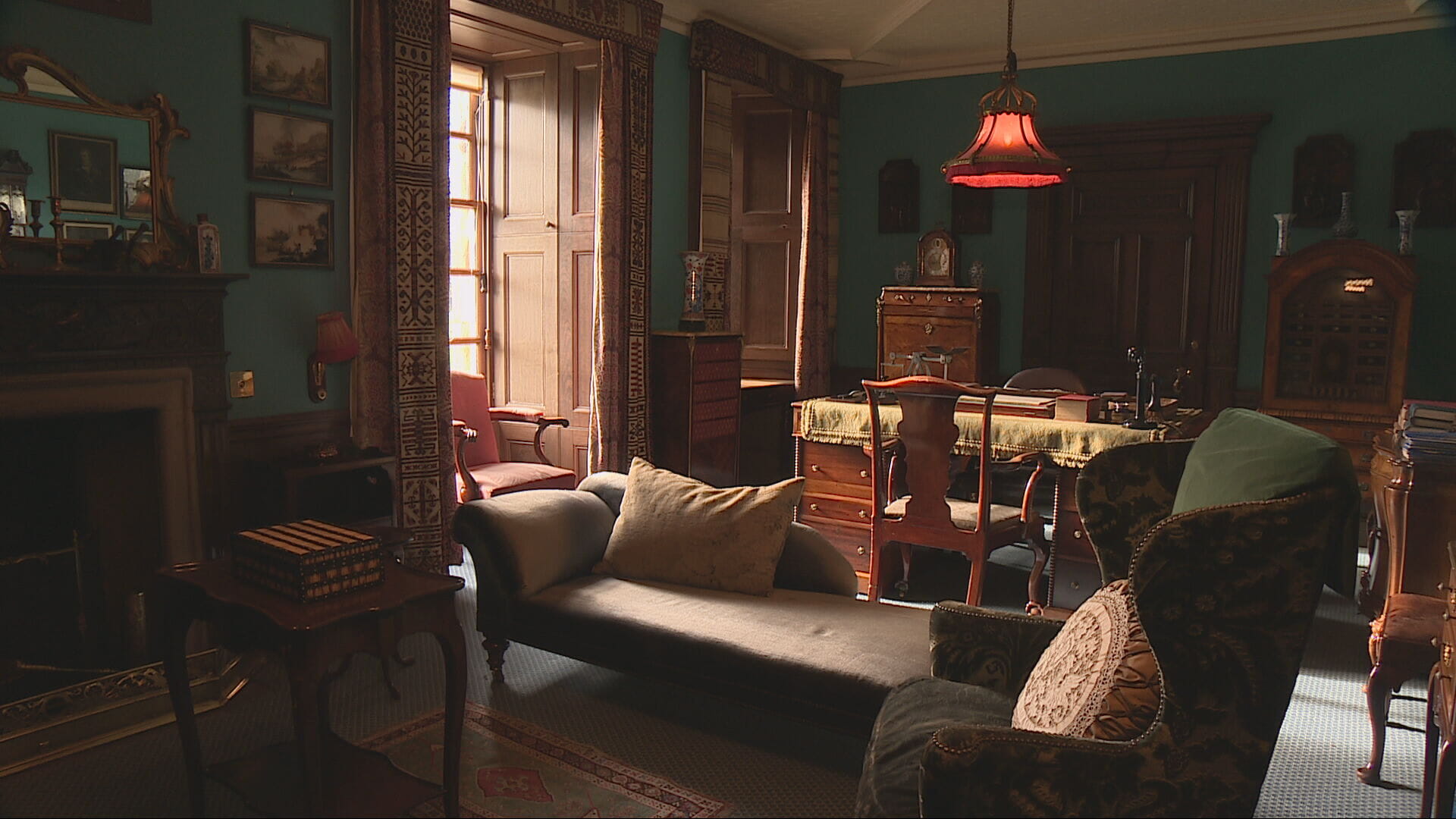 Castle has been preserved intact with furniture from the Edwardian era