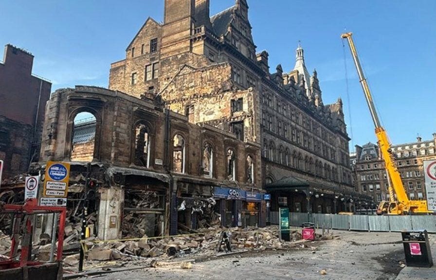 Support fund opens for businesses affected by fire near Glasgow Central
