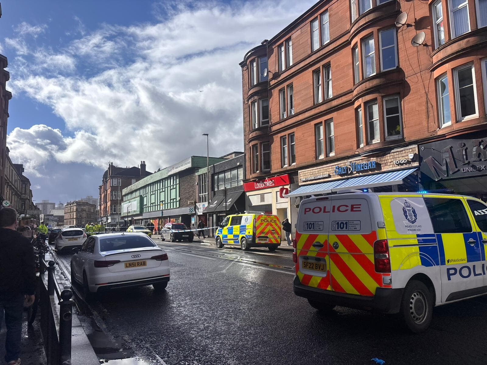 Police have locked down the area.