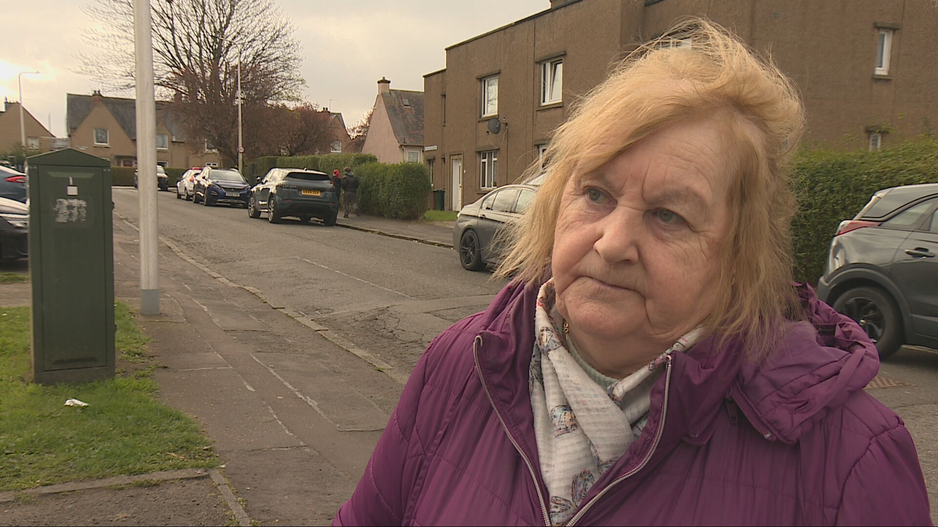 Frances Forsyth had a fall at the bottom of Broomhouse Court