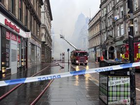 Scotland’s busiest railway station closed after huge fire rips through historic building 