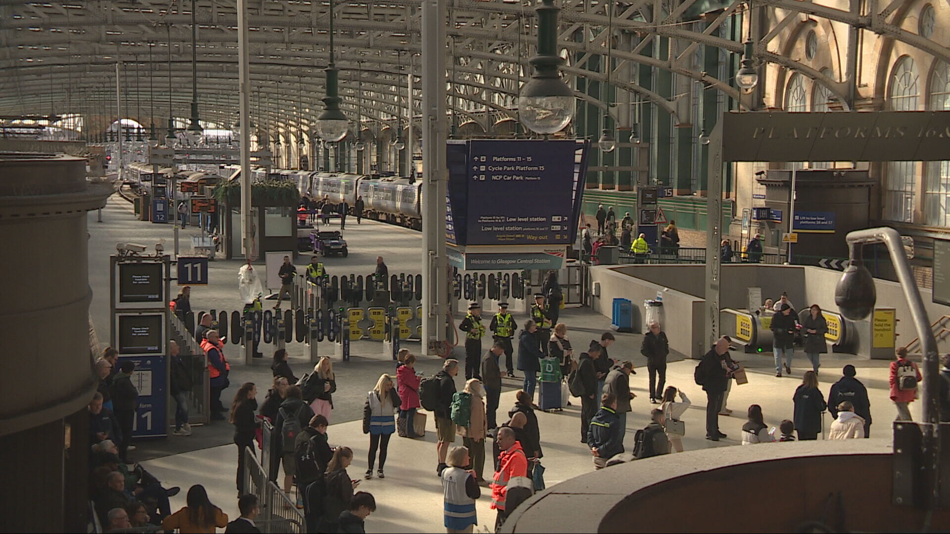 Train services will continue to arrive and depart from platforms 7-15 only, with platforms 1-6 remaining unavailable.  