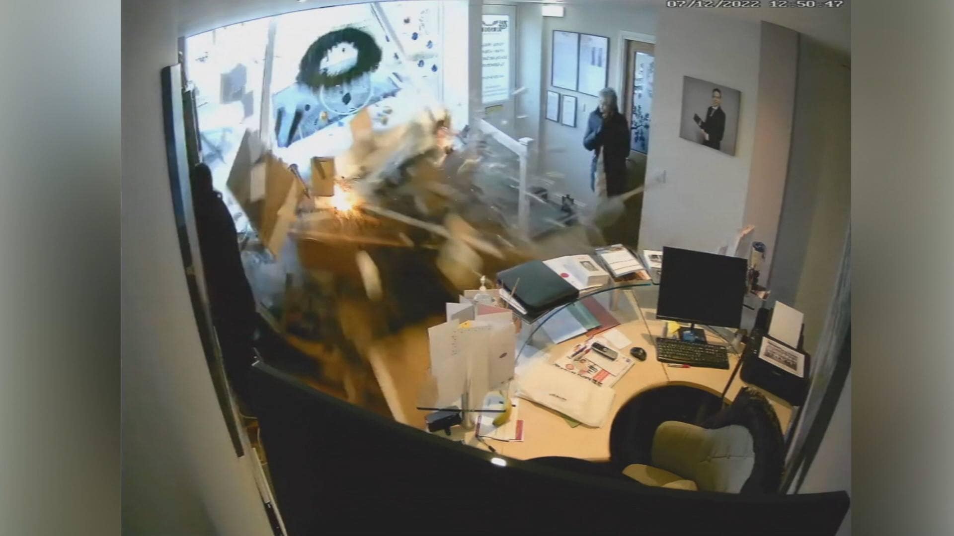 CCTV footage captured the incident.