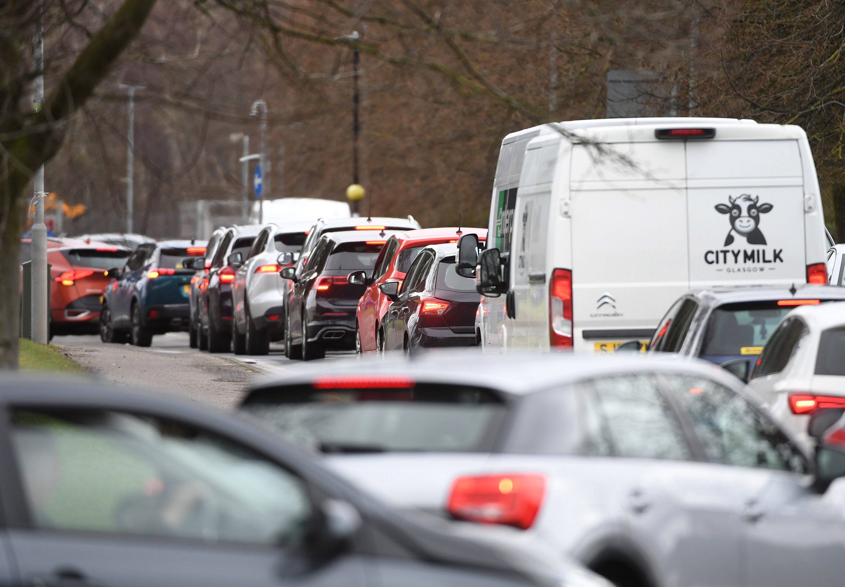 In Glasgow, long queues continued to develop today at Costco, with many pumps showing empty.