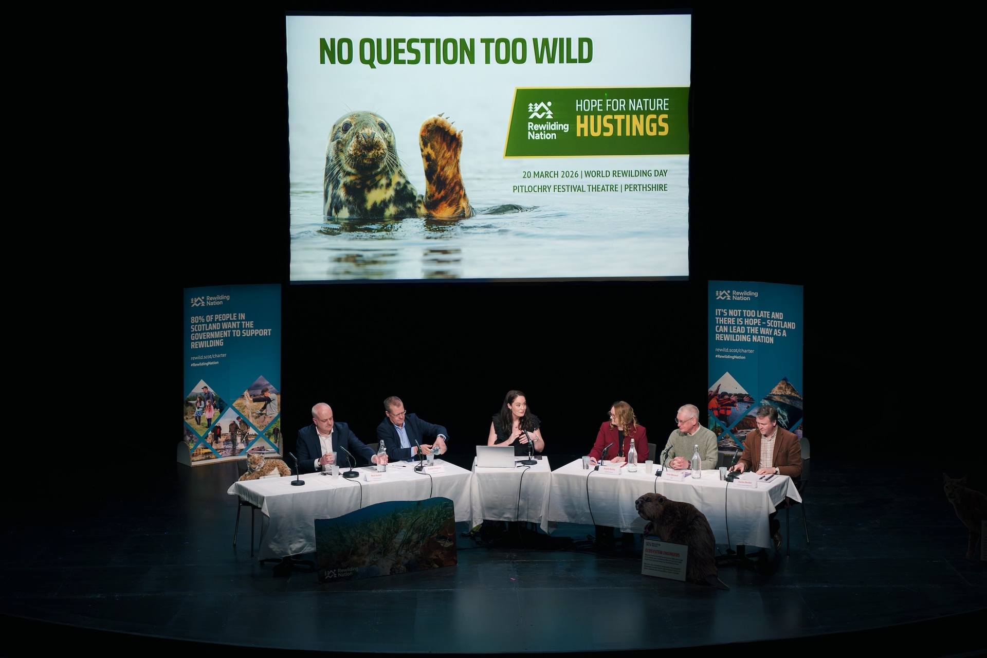 The stuffed toy took the place of the Scottish Conservatives at the event.