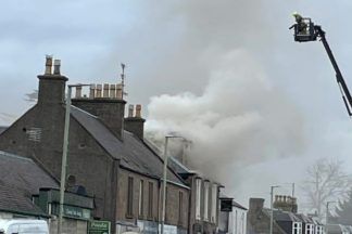 Four appliances and specialist units called to tackle high street blaze in Angus