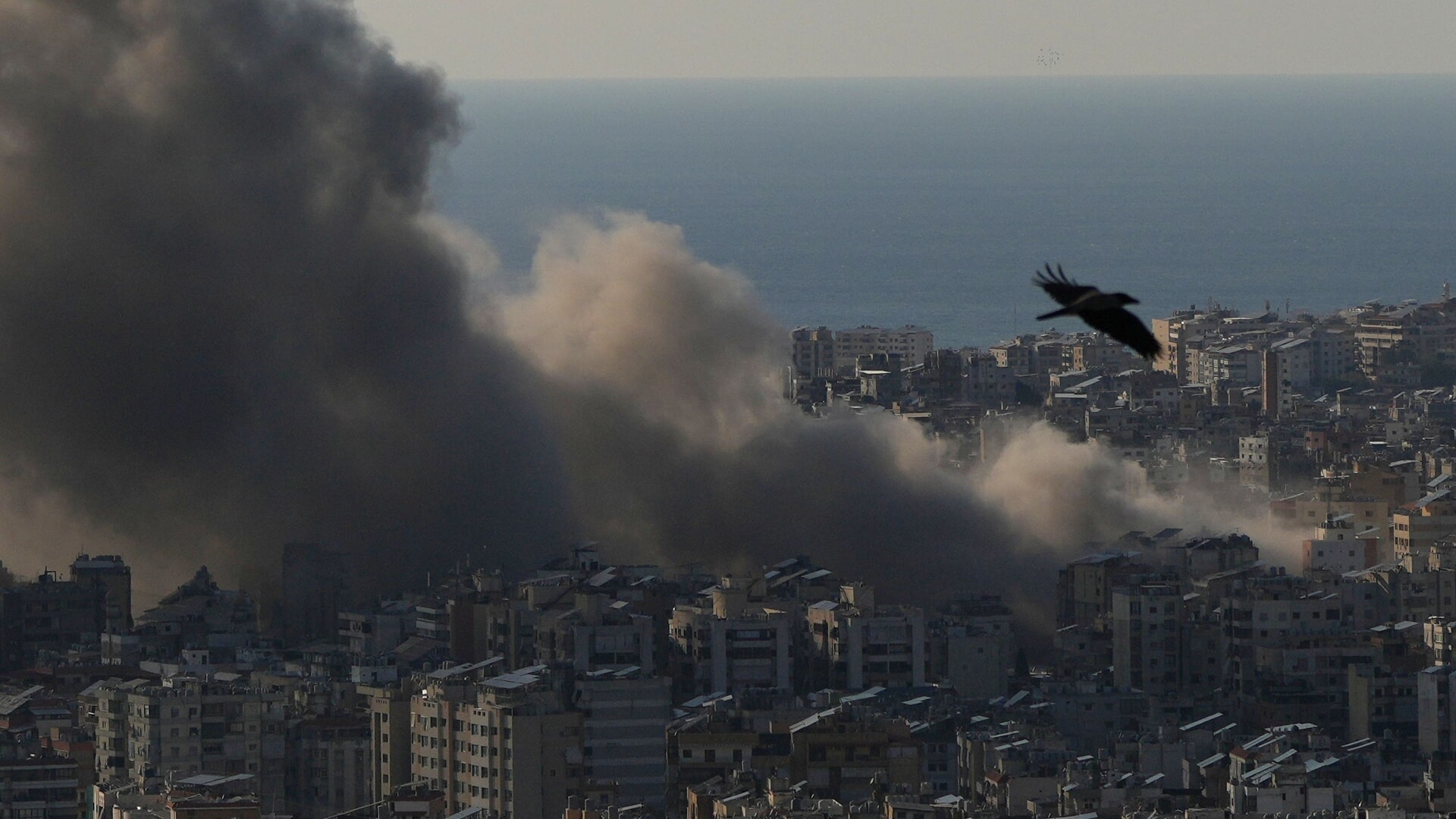 Smoke rises after Israeli airstrikes on Dahiyeh, a southern suburb of Beirut, Lebanon