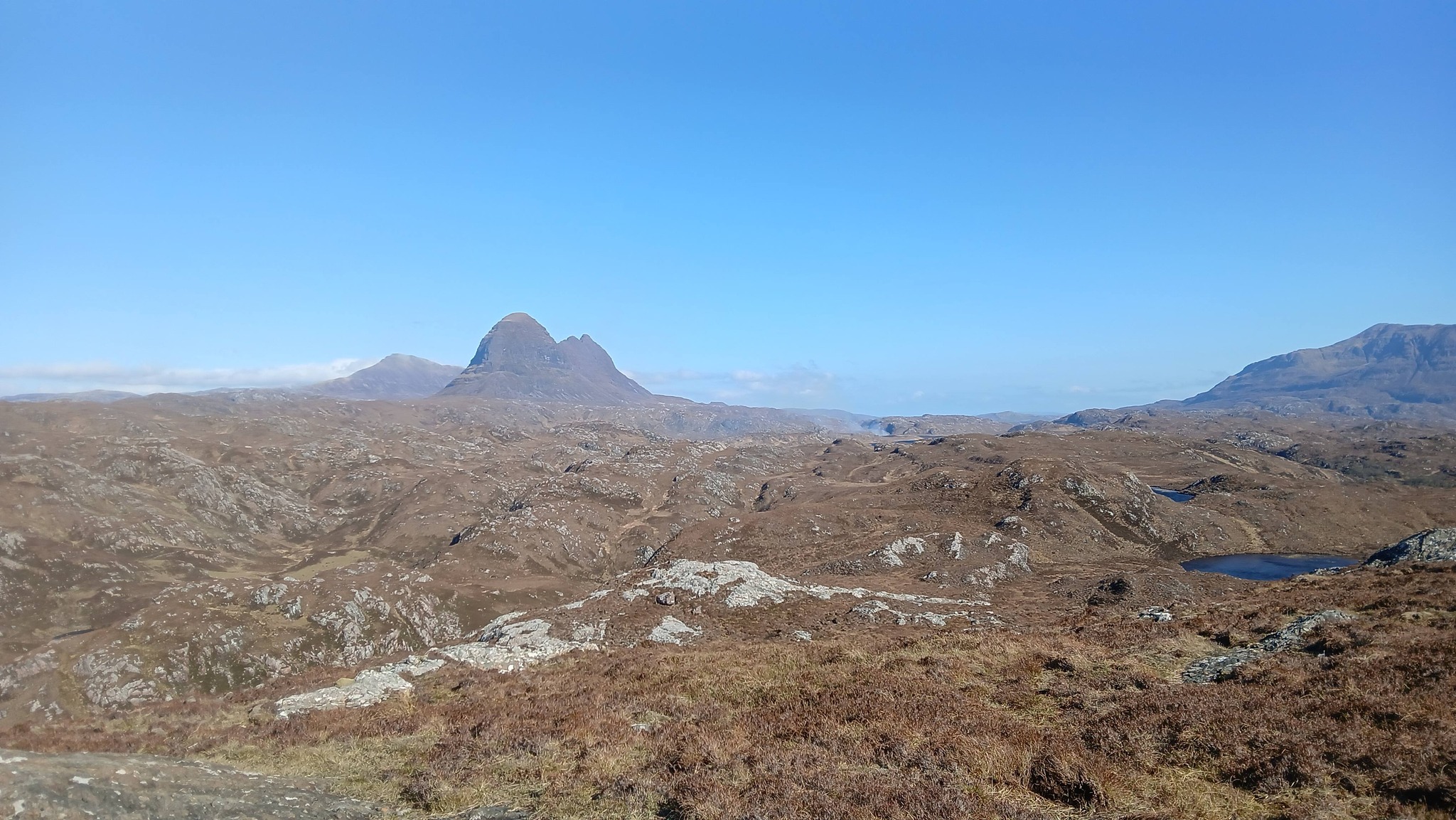 The Scottish Fire and Rescue Service was called to a wildfire in Assynt near Fionn Loch.
