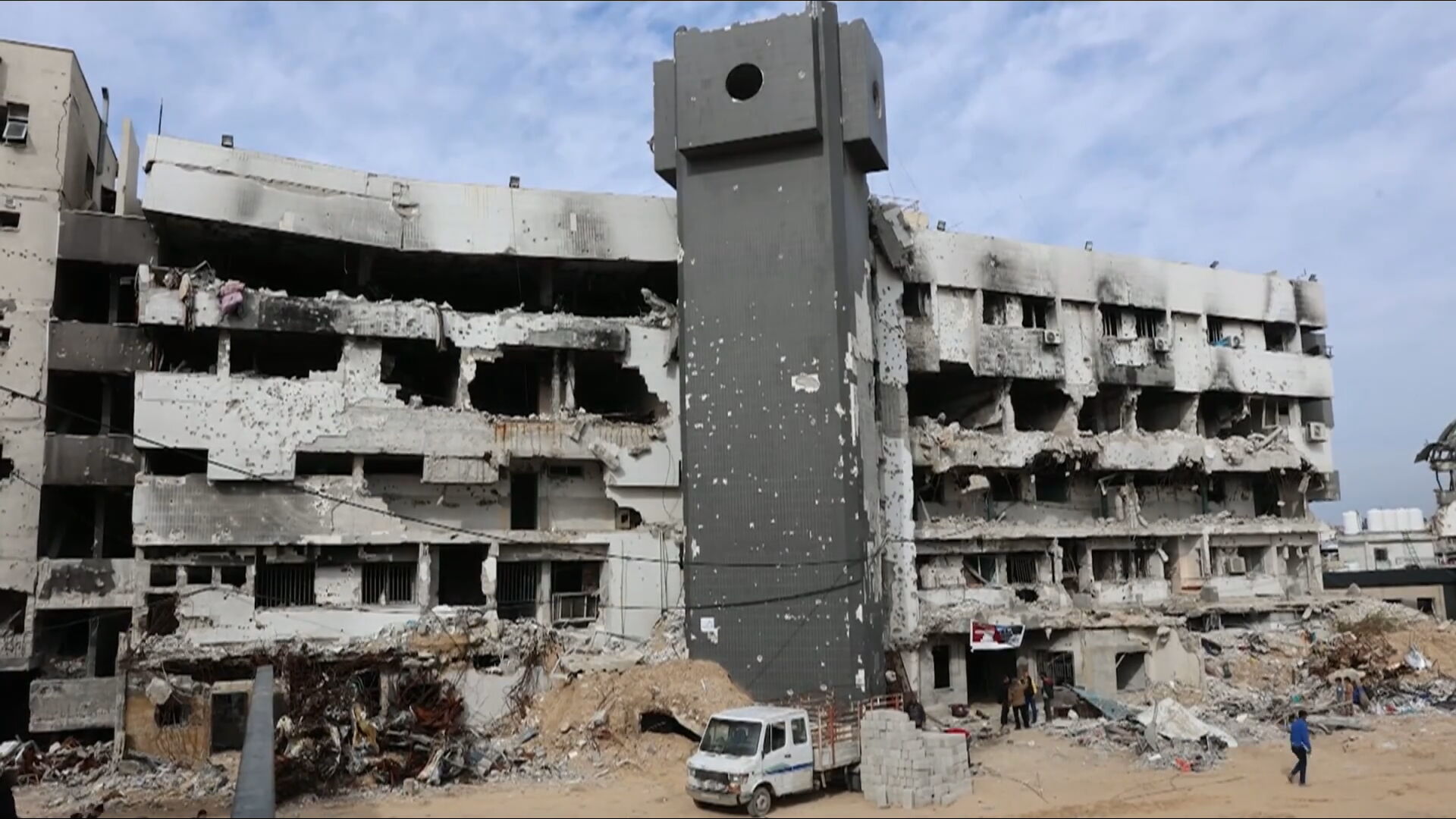 Gaza's Al-Shifa hospital in ruins (EBU)