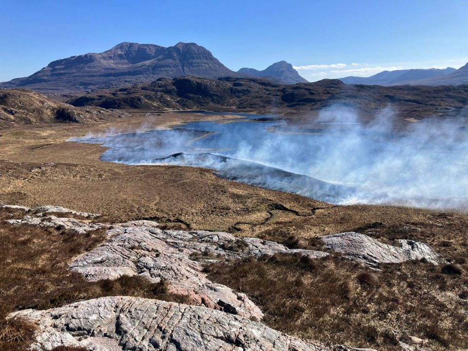 Estate staff and emergency crews tackle five-mile-long wildfire in Assynt