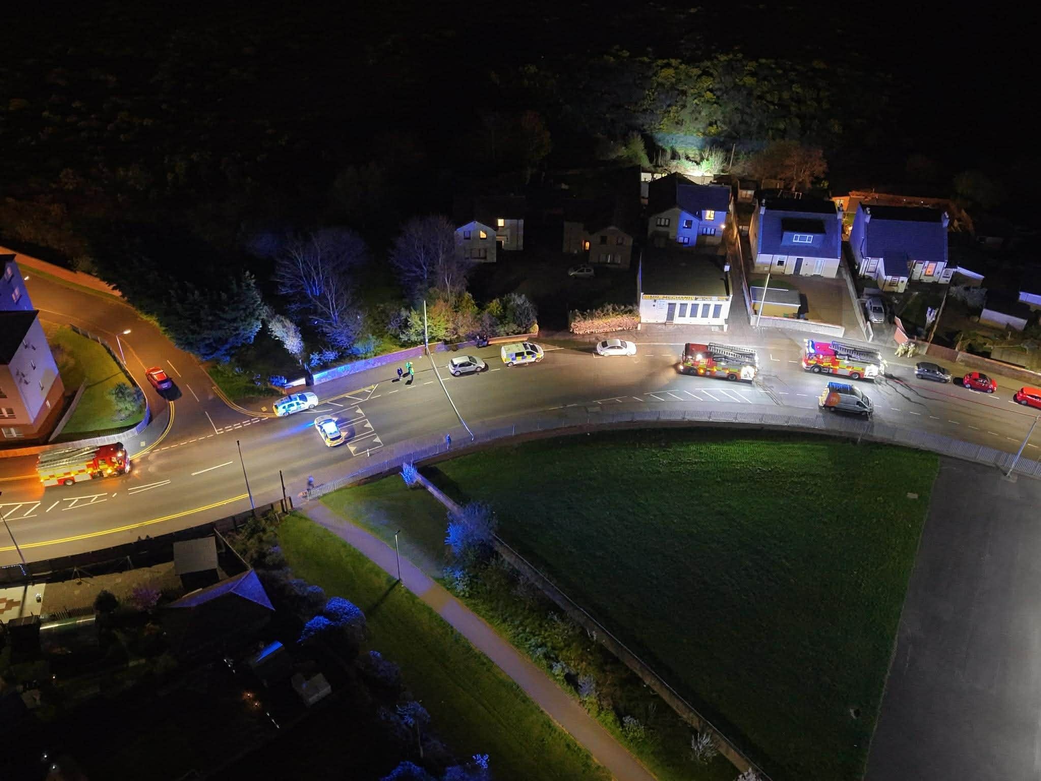 A large emergency services response attended the scene.