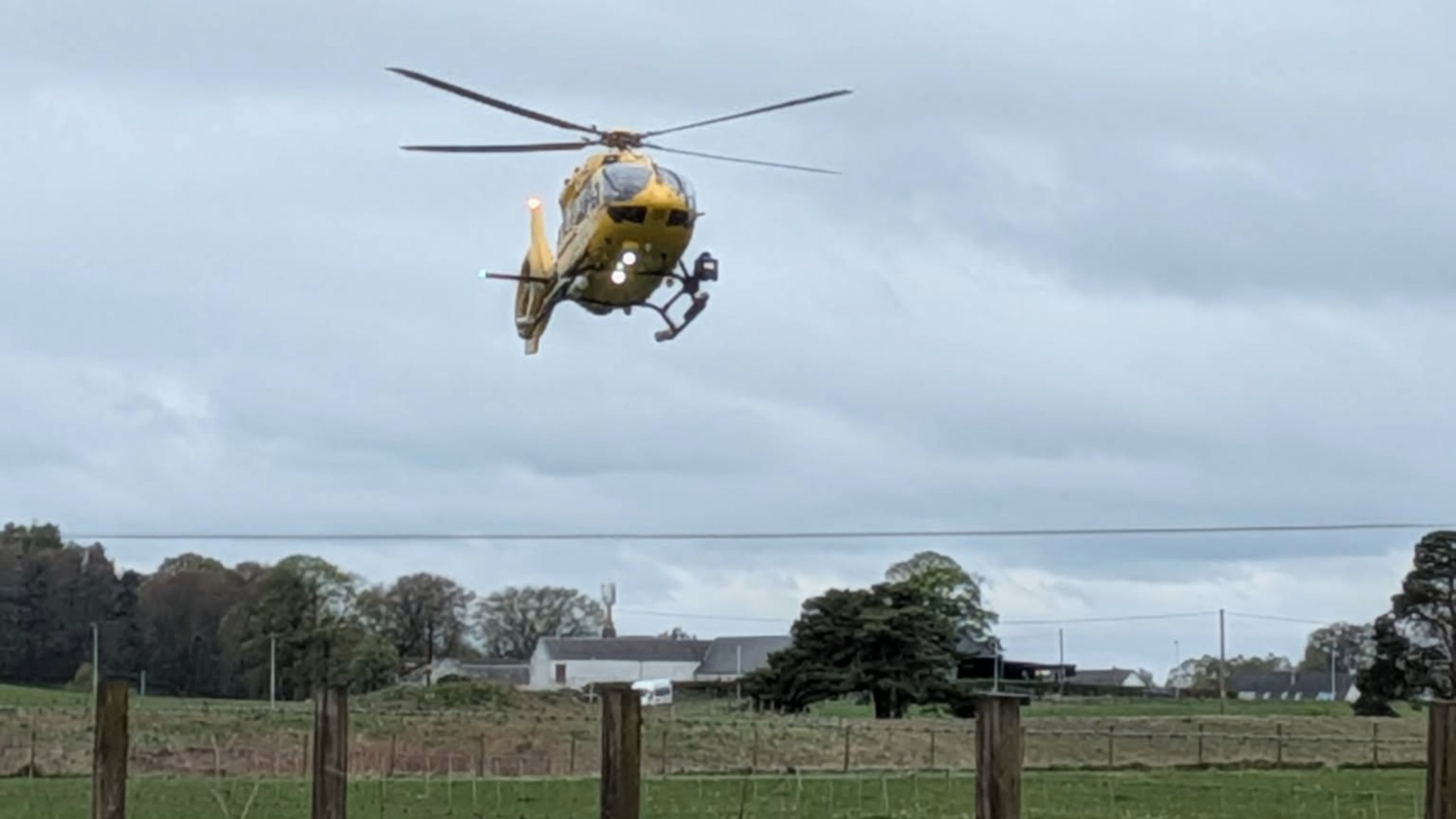 Two in hospital after air ambulance called to crash on A70