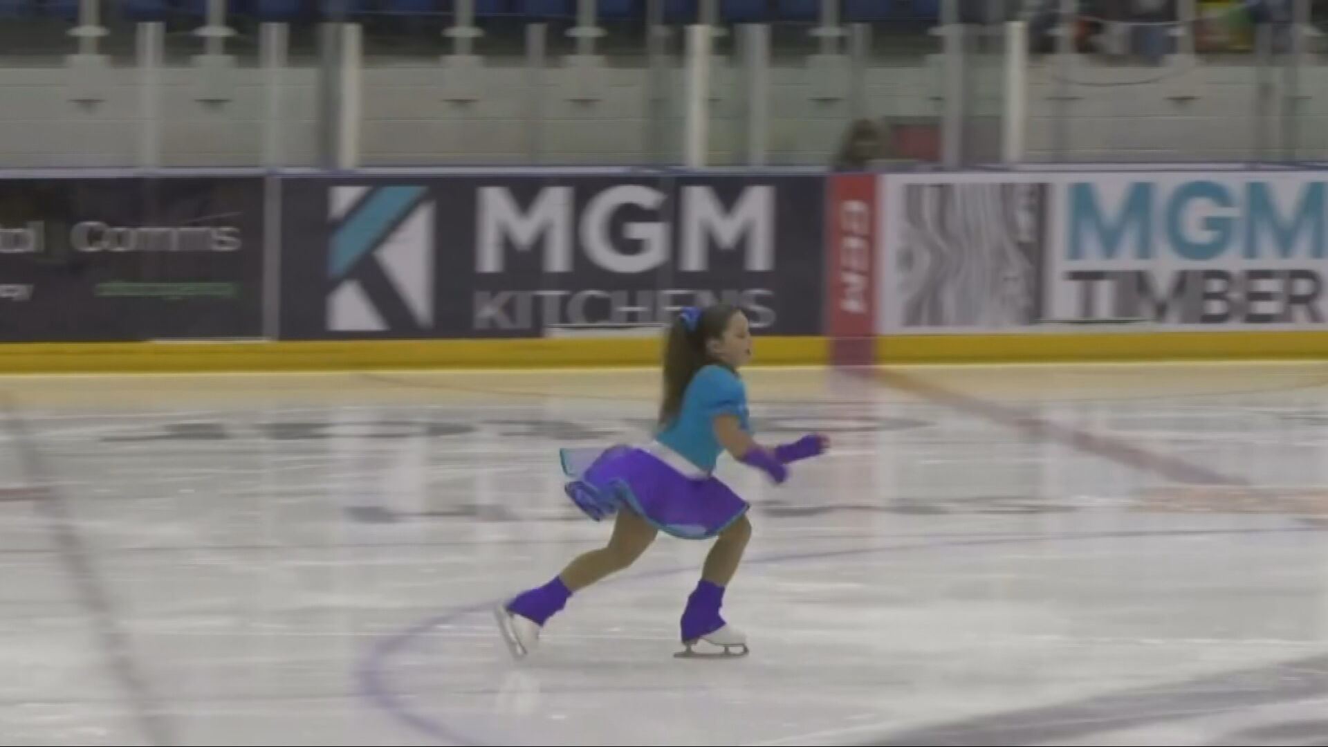 Nine-year-old Valentina has been skating for five years