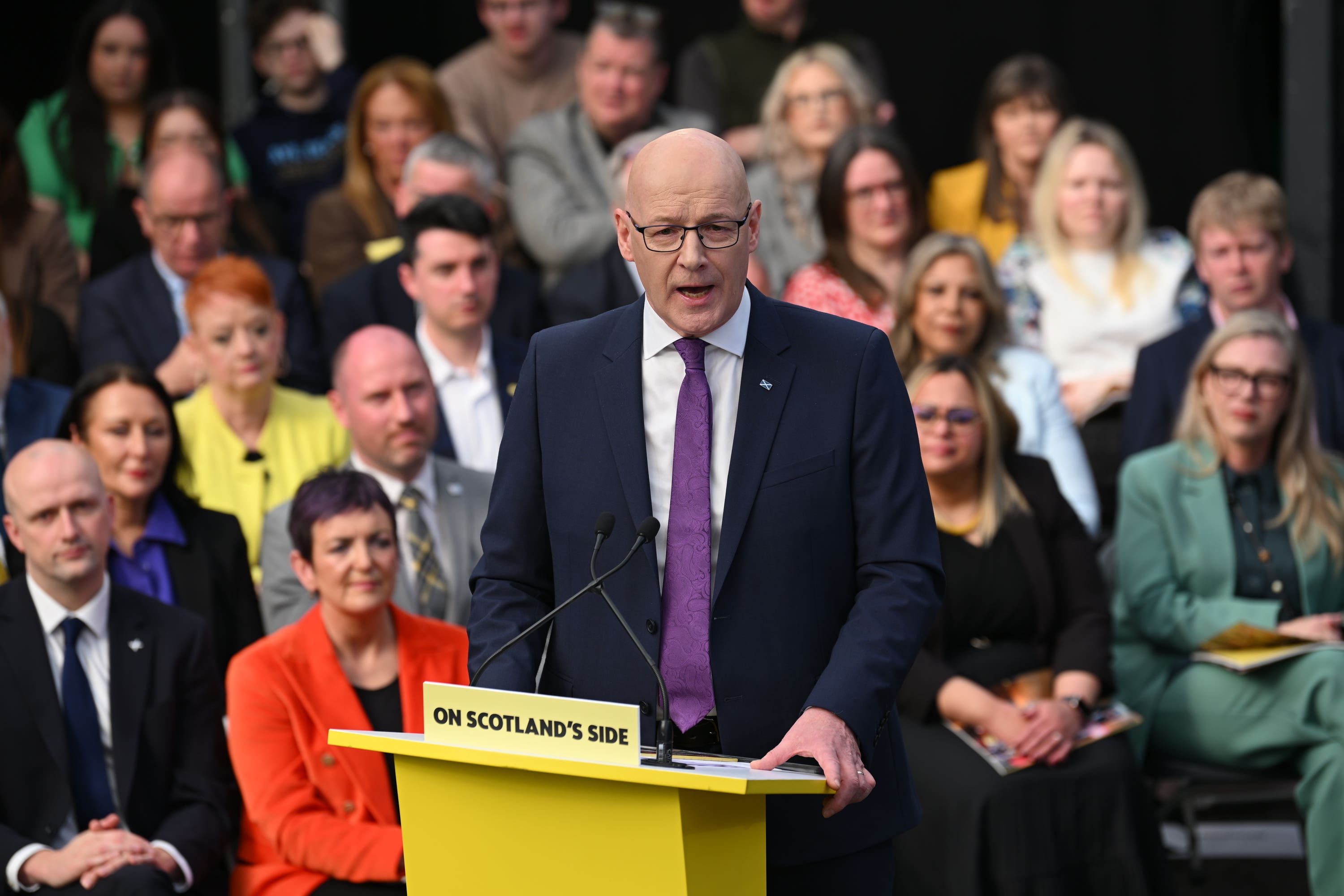 John Swinney has unveiled the SNP’s election manifesto