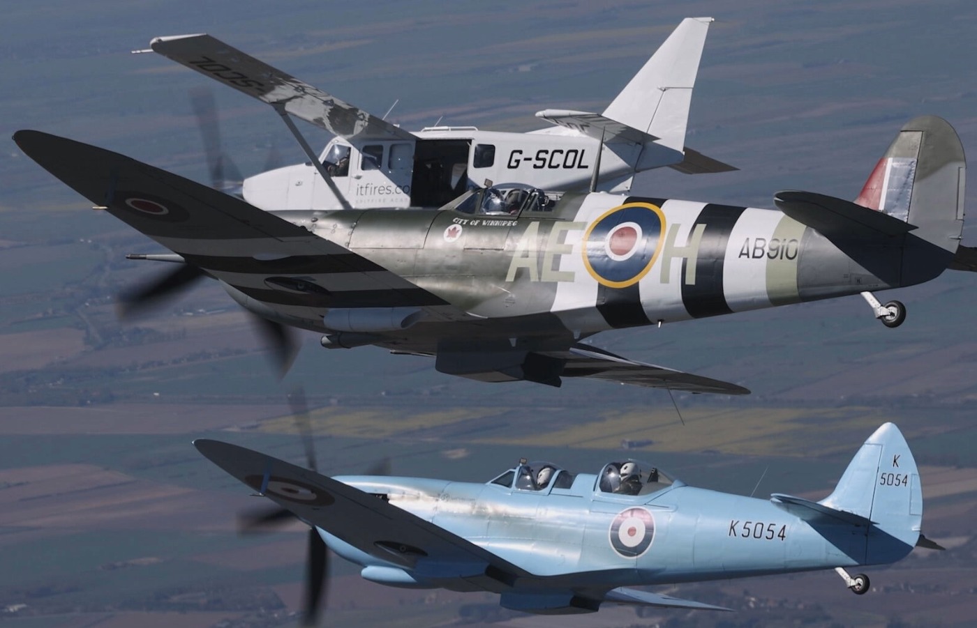 The aircraft met up with two RAF Typhoons.