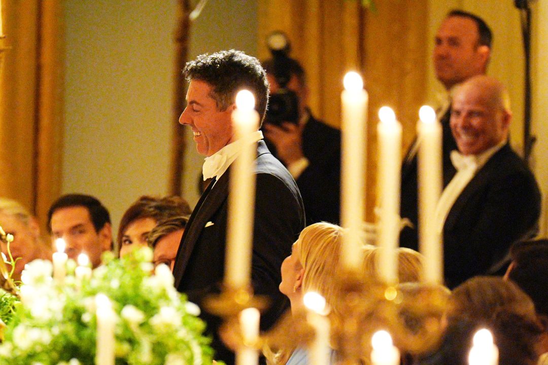 Donald Trump interrupts speech to praise Rory McIlroy’s ‘unconquerable courage’