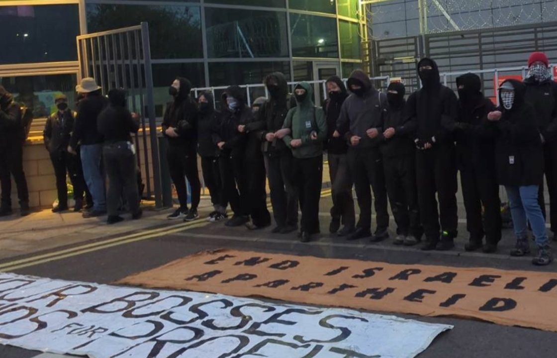 Pro-Palestinian protesters blockade defence factory in Edinburgh