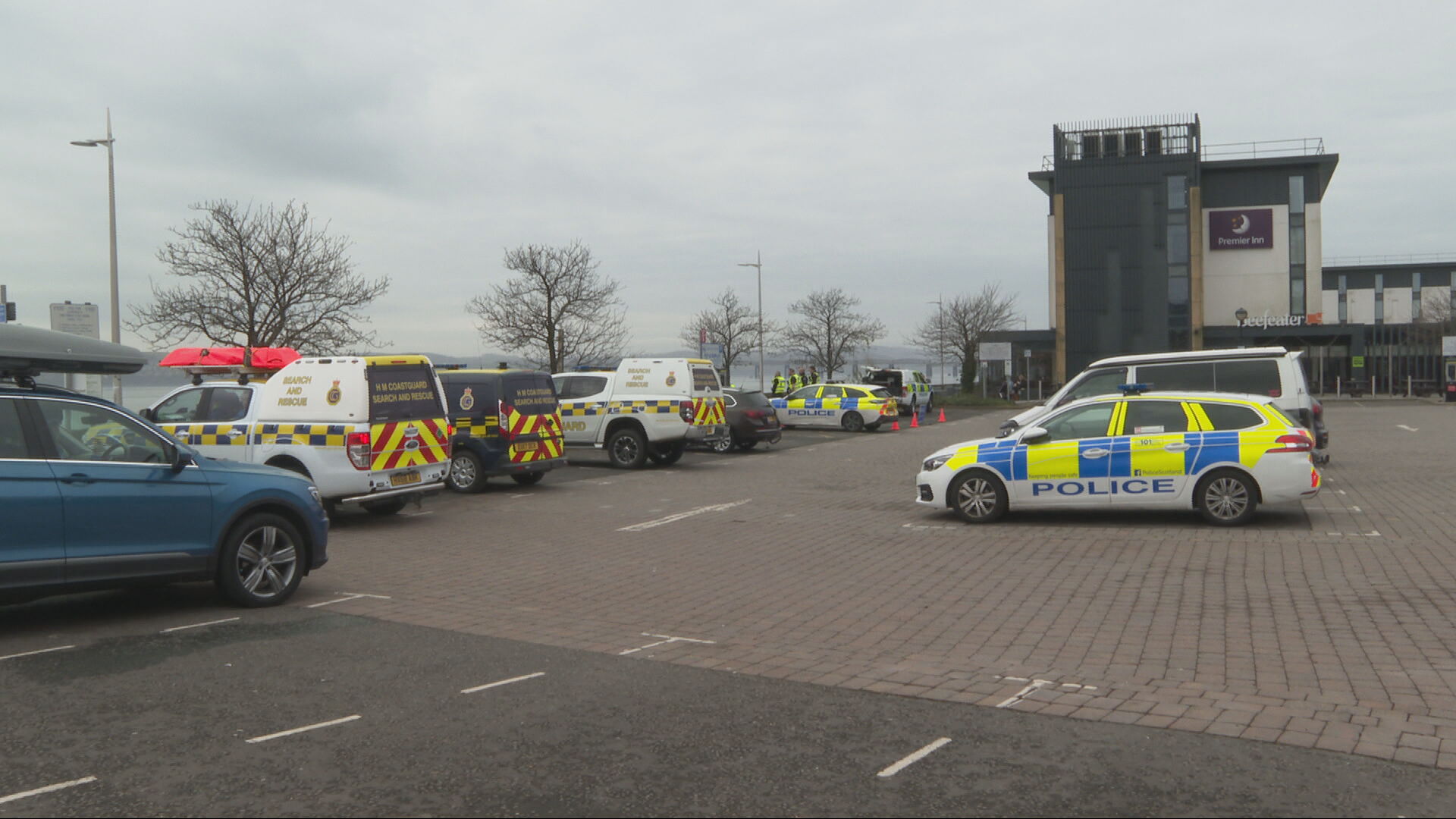 Police remain on the scene