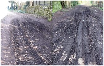 Resident complains to Perth and Kinross Council that footpath is still muddy four years on