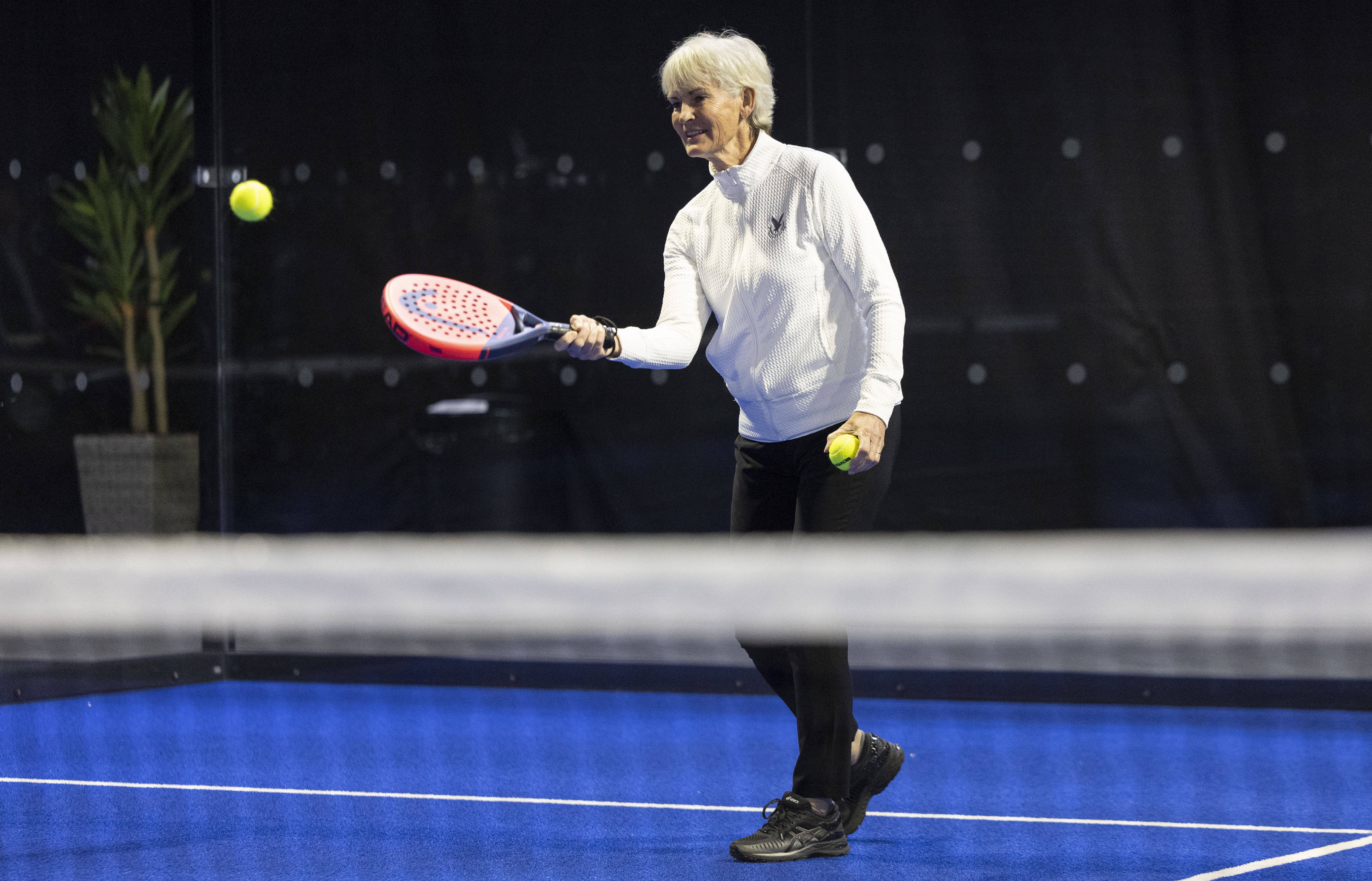 Judy Murray during the opening of new padel courts at Glasgow Club Scotstoun