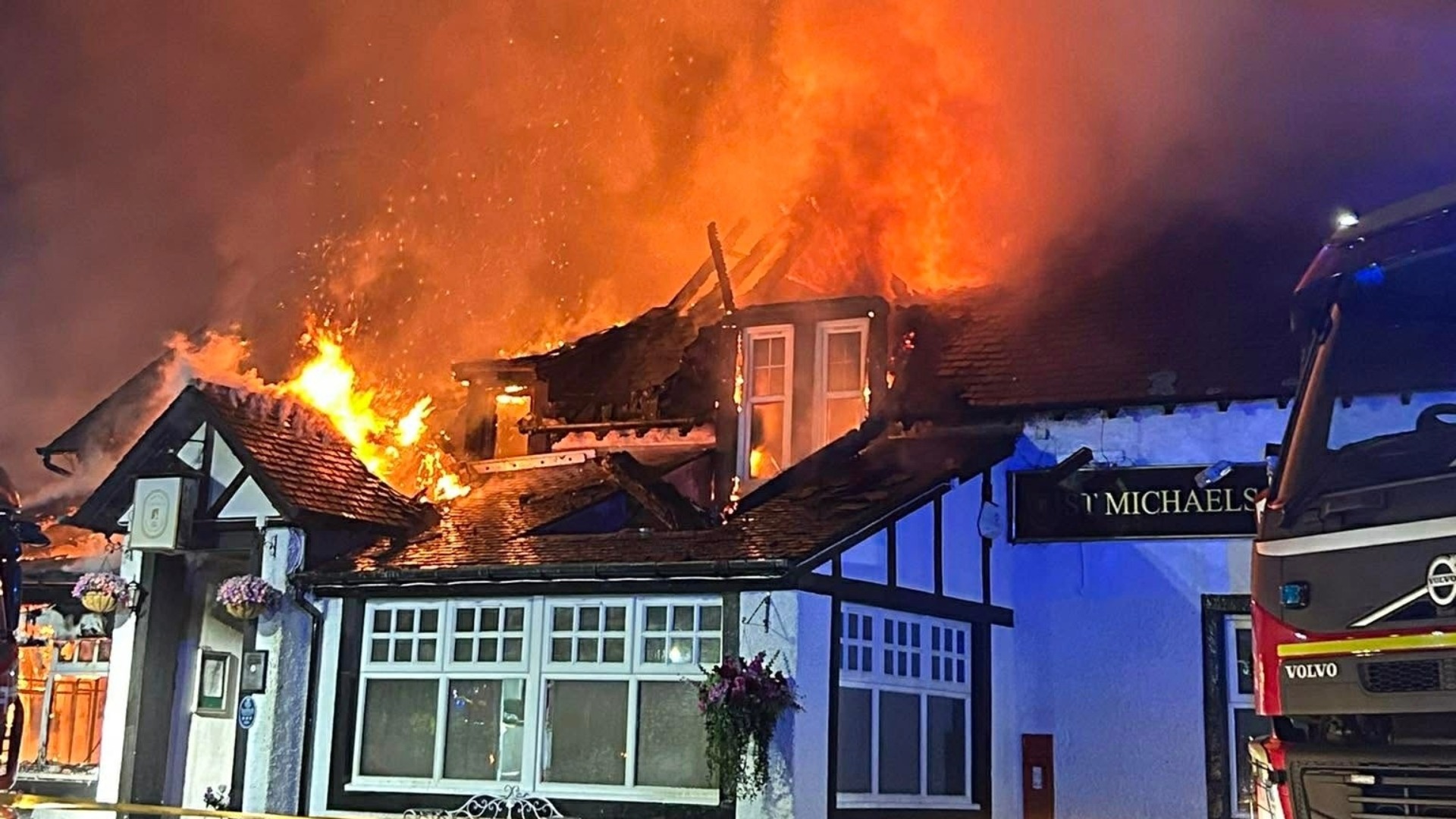 huge fire at st michaels inn st andrews
